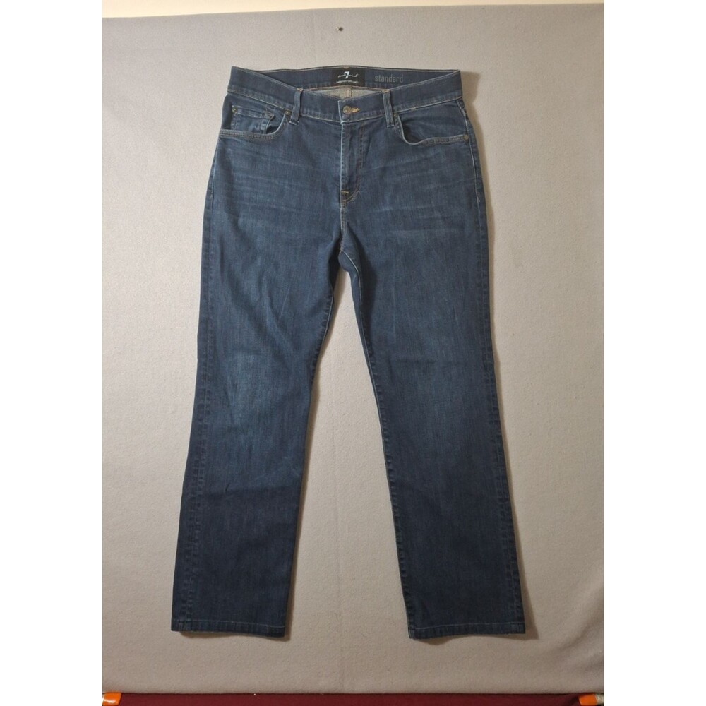 7 for All Mankind Men's Jeans Size 33 Dark Wash Standard Stretch Denim 33x29